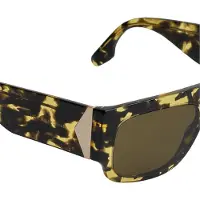 Victoria Beckham Lunettes de Soleil - - VB666S - 012 BLACK YELLOW HAVANA - Acétate - Femme