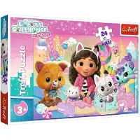 Trefl Puzzle – 24 Maxi – Le monde des chats de Gabby – 14381