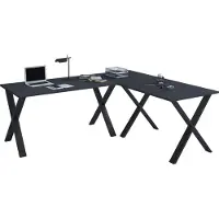 VCM Bureau d'angle Bureau informatique Table d'angle Lona 50 X Alu Noir Bureau d'angle Bureau informatique Table d'angle Lona 50 X Alu Noir