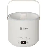 KitchenLove Cuiseur de riz - 0.4L - Multicuiseur - Cuiseur de riz - Mijoteuse - 1 à 2 personnes - Petit - Blanc crème