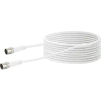 Schwaiger KDAK100 532 câble coaxial 10 m Type-F Blanc