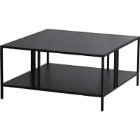 En.casa Table basse 'Kumlinge' métal 40x80x80 cm noir