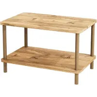 En.casa Table basse Jelling Table de salon rectangulaire Table basse 43 x 70 x 44 cm Table de salon aspect bois