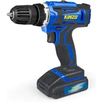Kinzo Perceuse sans fil - 14.4V - Bleu - Perceuse sans fil - Vitesse variable