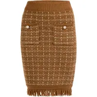 Faina Jupe marron / blanc