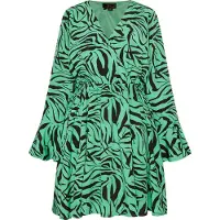 Faina Robe vert gazon / noir