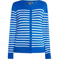 Dreimaster Maritim Cardigan bleu roi / blanc