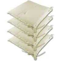 Detex 4x Coussins pour chaise Sydney crème 45x40x6cm