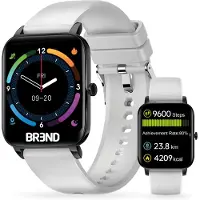 BREND Smartwatch pour femmes et hommes - podomètre, tensiomètre et cardiofréquencemètre - montre de sport - étanche - blanc