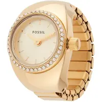 Fossil Bague or / noir / transparent