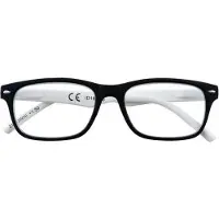 Zippo Lunettes de lecture, monture en polycarbonate noir/blanc B3 - dioptries +2,0 - 31Z-B3-WHI200