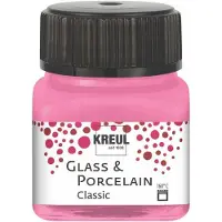Kreul 16209 - Glass & Porcelain Classic rosa, im 20 ml Glas, brillante Glas- und Porzellanmalfarbe a