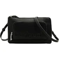 Desigual pour femme. 24SAYP01 Mini sac à logo noir (OSFA), Casuel, Polyuréthane