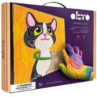 Okto Livre de coloriage en plastique par numéros Cat