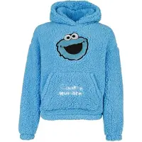 Sesame Street Sweat-shirt à capuche de - Cookie Monster - S - XXL - pour Femme - bleu - Taille XXL