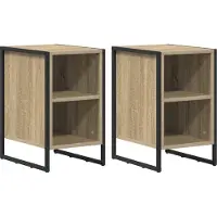 vidaXL Table de chevet 2 pcs Sonoma 39.5 x 30 x 50 cm