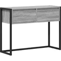 vidaXL Table d'appoint Gris Sonoma 100 x 36 x 75 cm Bois d'ingénierie