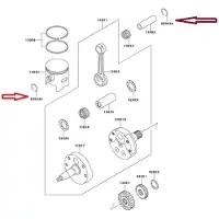 Kawasaki Clips D'axe De Piston Origine Pour Moto 250 Kx 920331336 Neuf