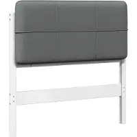 vidaXL Tête de lit rembourrée blanche et gris clair 100 cm