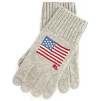Ralph Lauren pour femme. 449P02045002 Gants à drapeau gris (OSFA), Casuel, Laine