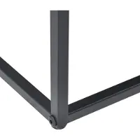 En.casa Set de tables d'appoint Table de salon Set de 2 tables basses Table de café en forme de carré Table de chevet Table décorative Structure métallique Design industriel Noir []