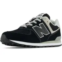 New Balance unisex pour enfant. GC574V1 Baskets 574 noir (23.5 W), Plat, Lacets, Casuel, Sport, mode enfantine