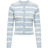 ONLY Cardigan 'ONLKATIA' bleu / blanc