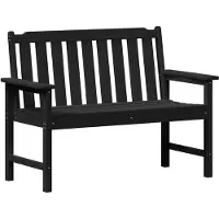vidaXL Banc de jardin noir 120 x 59 x 88 cm en PEHD