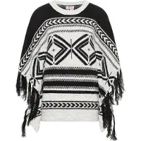 IZIA Cape noir / blanc chiné