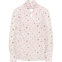 Faina Chemisier bleu clair / or / framboise / rose clair