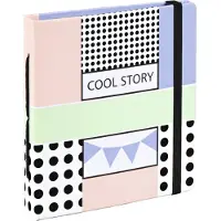 Hama Album photo à pochettes "Cool Story" (format album de 11,7 cm x 12,7 cm, pour 28 instantanés, photos jusqu'à 8,9 cm x 10,8 cm,