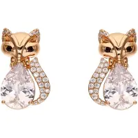 Faina Boucles d'oreilles or rose / transparent