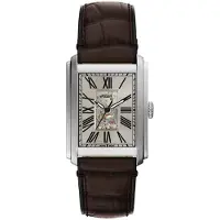 Fossil Montre à affichage analogique 'CARRAWAY' mastic / brun foncé / noir / argent