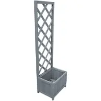 vidaXL Jardinière en treillis 40x30x135 cm Bois de sapin massif