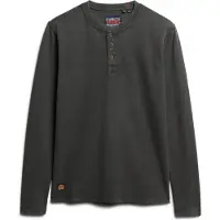 Superdry Waffle Henley Long Sleeve T-shirt Noir S Homme