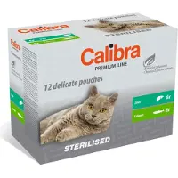 Calibra Cat Premium Line Sterilised Multipack - sachets pour chats stérilisés - 12x100 g