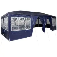vidaXL Tente de réception bleue 800 x 400 x 266 cm en polyéthylène