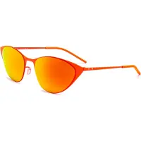 Italia Independent MOD 0203 I THIN METAL, lunettes de soleil pour femmes, monture orange, verres gris, dimensions : 55/19/140