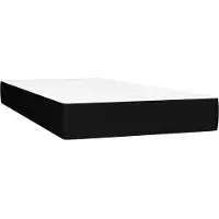 vidaXL Matelas à ressorts ensachés Noir 100x200x20 cm Tissu