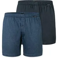 Schiesser Boxers 'Basic' bleu foncé / noir