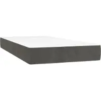 vidaXL Matelas à poches, Gris foncé, 100X210X20 Cm, velours Lumarko !