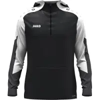 Jako Kinder Zip Hoodie Dynamic - 6770, Couleur:noir/blanc/anthracite, Taille:140