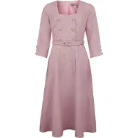 Banned Retro Robe mi-longue Rockabilly de - Isobel Dress - XS - XL - pour Femme - rose clair - Taille XL