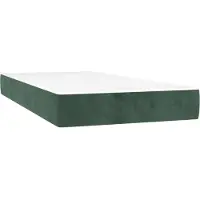 vidaXL Matelas de poche, vert foncé, 100X210X20 cm, velours Lumarko