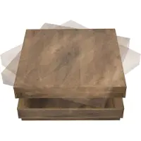 En.casa Table basse 'Florenz' Table de salon carrée 76 x 76 x 38 cm plateau pivotant imitation bois