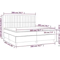 vidaXL Lit boxspring avec matelas vert foncé 200x200 cm velours
