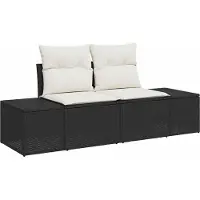 vidaXL Ensemble de canapés de jardin , 9 pièces, 8 places, noir, en résine tressée