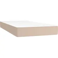 vidaXL Matelas à ressorts ensachés Cappuccino 120x190x20 cm similicuir