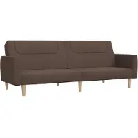 vidaXL Canapé-lit à 2 places taupe tissu