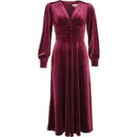Timeless London Robe mi-longue Gothic de - Balia Dress - XS - M - pour Femme - bordeaux - Taille XS